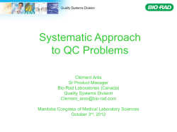 Choosing a QC Procedure