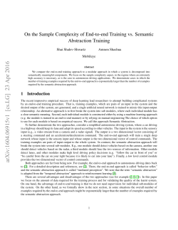 On the Sample Complexity of End-to