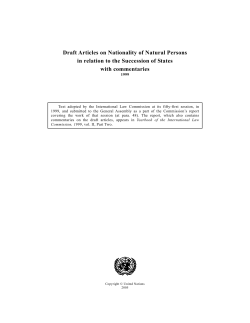 Draft Articles on Nationality of Natural Persons in relation