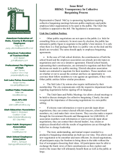 Issue Brief HB362: Transparency In Collective Bargaining Process
