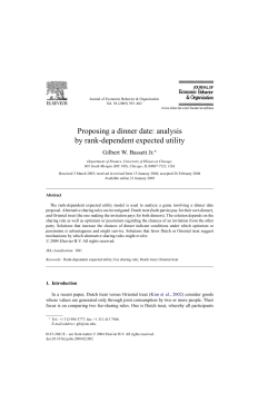 Proposing a dinner date: analysis by rank