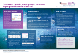 Can blood protein levels predict outcome in peripheral arterial