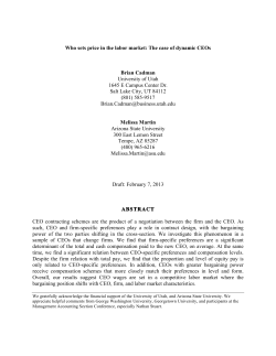 Who sets price in the labor market: The case of dynamic CEOs Brian