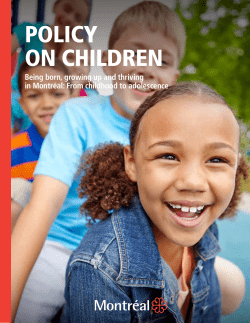 policy on children - Ville de Montr&eacute;al