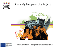Share My European city Project - Forum Italiano Sicurezza Urbana