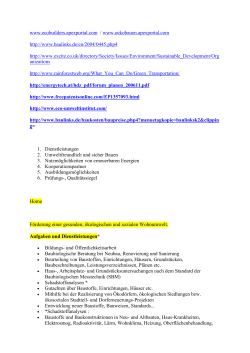 Die gemeinn&uuml;tzige Stiftung Baubiologie