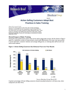 Action Selling Customers Adopt Best Practices in