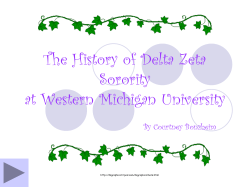 The History of Delta Zeta Sorority at Western Michigan University