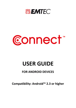 user guide - EMTEC Connect