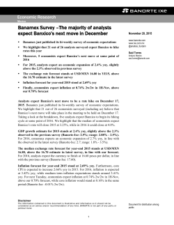 Banamex Survey &ndash;The majority of analysts expect Banxico`s next