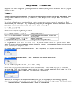 Assignment #3 -