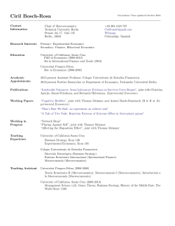 Ciril Bosch-Rosa: Curriculum Vitae - macroeconomics.tu