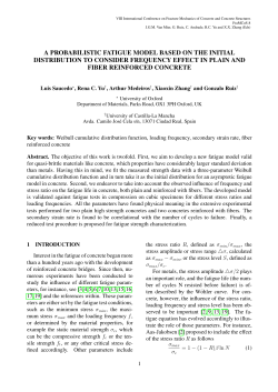 a probabilistic fatigue model based on the initial distribution to