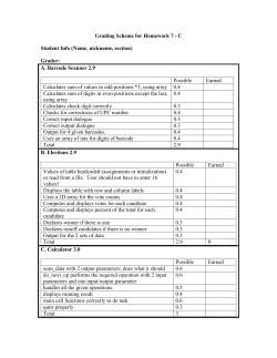 Grading scheme for Homework 7