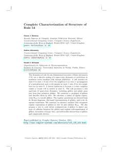 Complete Characterization of Structure of Rule 54