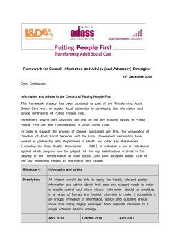 (and Advocacy) Strategy Framework