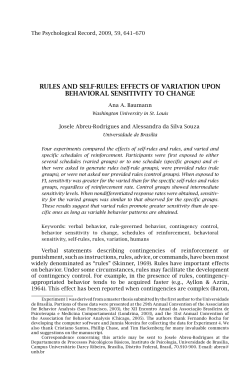 Rules and Self-Rules: Effects of Variation Upon