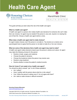 Health Care Agent - Marshfield Clinic