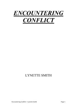 encountering conflict - Ms Rogers` Resources