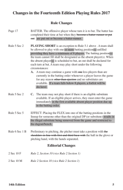 2017 USSSA Rule Changes