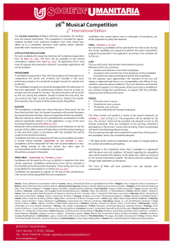 26 Musical Competition - Univerzitet Crne Gore