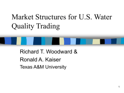 Market Structures for US Water Quality Trading