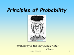 Principles of probability - MIT Haystack Observatory