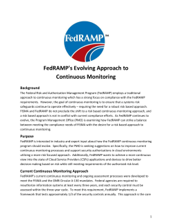 FedRAMP`s Evolving Approach to Continuous Monitoring