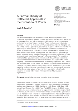 A Formal Theory of Reflected Appraisals in the Evolution of Power