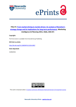 From market-driving to market-driven