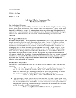 Jessica Hernandez TED 414 Dr. Sapp August 4th, 2016 Individual