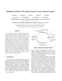 Modelling Variability in Self-Adaptive Systems: Towards