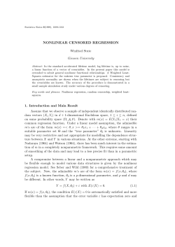 nonlinear censored regression - Institute of Statistical Science