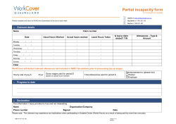 Partial incapacity form