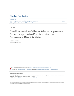 Need I Prove More: Why an Adverse Employment Action Prong Has