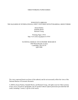 Failure Rates of International Joint Ventures with Firms in Pyramidal