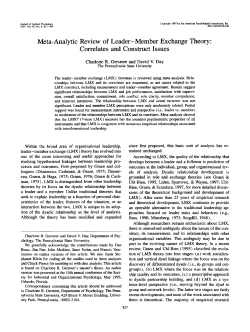 Meta-Analytic Review of Leader