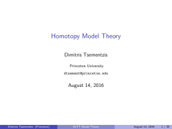 Homotopy Model Theory
