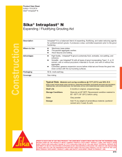 Intraplast-N - Sika Corporation