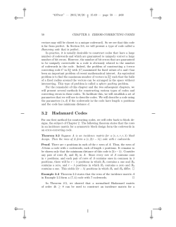 3.2 Hadamard Codes