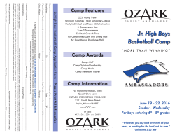 Jr. High Boys Basketball Camp