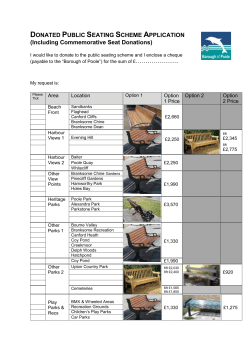 Including Commemorative Seat Donations