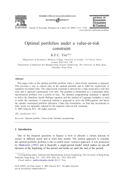 Optimal portfolios under a value-at-risk constraint