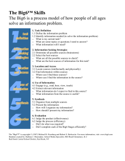 The Big6&trade; Skills