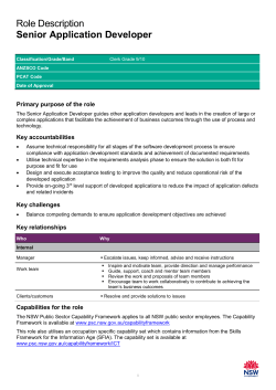 Senior Application Developer