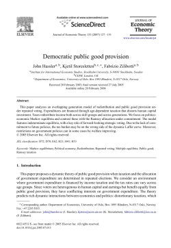 Democratic public good provision