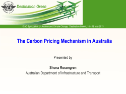 Destination Green The Carbon Pricing Mechanism in Australia