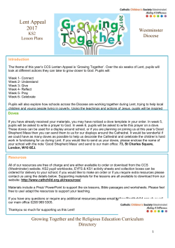 KS2 Growing Together Lesson Plans Westminster