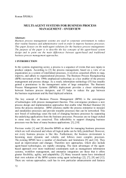 multi-agent systems for business process management