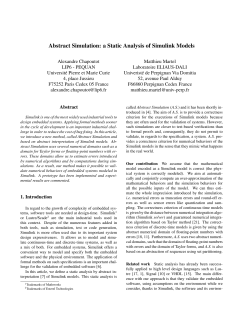 Abstract Simulation: a Static Analysis of Simulink Models